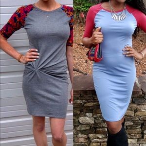 NWTS LuLaRoe Julia Black & Rusty Rose Dress